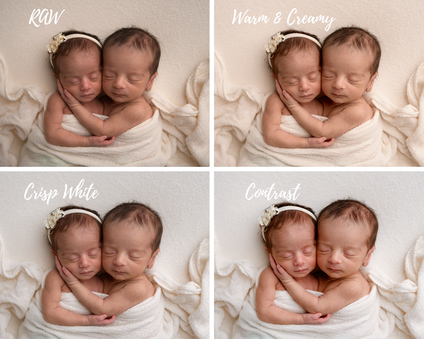 WHITE NEWBORN PRESETS FOR ACR (CAMERA RAW) & LIGHTROOM